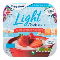 Strawberry Light Greek Style Yogurts 4x115g Brooklea